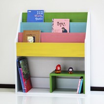 양지가구 전면책꽂이 3단 DIY 책장, 전면책꽂이3단600 오색