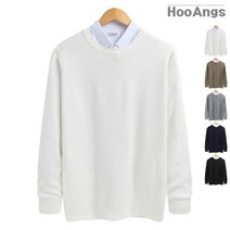 오버핏 벌집짜임 라운드 니트 YOWSW5059