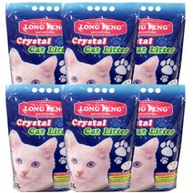 펫모닝 룽펑 크리스탈 고양이 모래 실리카겔 LONGFENG-01 무향, 6개입, 5L