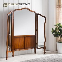 퍼니트랜드 엔틱가구 로라 럭셔리 3면 전신경 전신거울, 단품