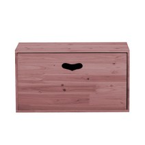 홈스토리 원목 공간 수납박스, 브라운