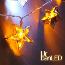 어반LED 크리스마스 장식 조명 컬렉션, 15.로즈골드별LED[엘로우]
