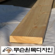 무슨원목디자인 방부목 목재 데크 판재 각재 집성 친환경 원목 멀바우, 125.마감재(러시아산) 레드파인 38 mm x 184 mm x 300 mm