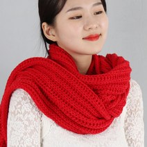 M205 도깨비 니트 빨간색 목도리 레드 머플러 롱머플러 숄 패션 커플 남자 넥워머 빅사이즈 남녀공용