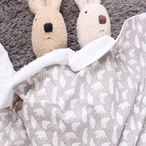 가을 겨울 엠보 극세사 블랭킷 담요 낮잠이불, 백곰