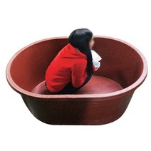 호가 고무왕다라 타원형 다용도용품 물통 고무통 고무다라, 1개