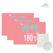 코튼클라우드나인 쏨팩 화장솜 180매x3개, 단품