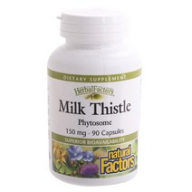 네추럴팩터스 허벌팩터스 밀크 시슬 150mg 캡슐 무설탕 글루텐 프리, 90개입, 1개