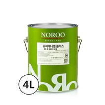 노루페인트 목재 철재용 유성페인트 슈퍼에나멜 플러스 백색 4L, 유광, 1개