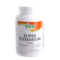 Viva Vitamins 슈퍼 포타슘 99mg 타블렛, 250개입, 1개