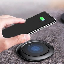 베이스어스 UFO 무선 충전 패드 고속 전자파차단 아이폰X 8 노트8 7 5 S6 7 8 엣지 플러스, 블랙, 무선충전패드