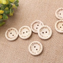 25미리 핸드메이드나무단추(10개)