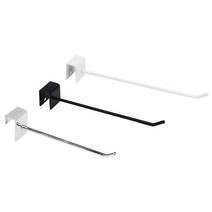각파이프 일자후크/각 후크/매장 진열 찬넬 벽선반, 100mm, 크롬