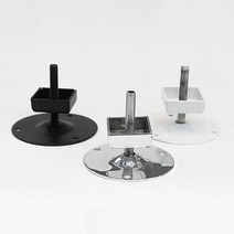 사각폴대 38mm 조절형발S(바닥고정용)높이조절발/찬넬, 화이트