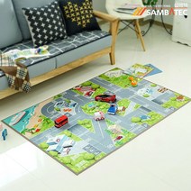 삼바텍 도로매트 자동차놀이 극세사 러그 카페트