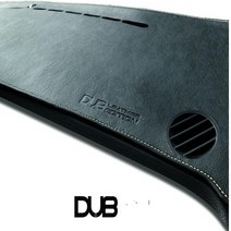 DUB 가죽논슬립 대쉬보드커버 대시보드커버, 검정-블랙스티치, 아반떼AD(센터스피커유)
