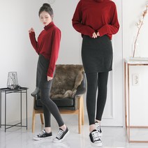 퍼스트클로 여성용 면스판 기본 치렝스 4부 빅사이즈 치마레깅스_5043