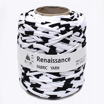 [앵콜스] 르네상스 패브릭얀(500g)뜨개실 티셔츠얀 저지얀, 27.블랙+화이트