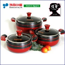키친아트 신비 투톤경질냄비 3~5종SET, 상세 설명 참조, 18CM양수+20CM양수+24CM양수