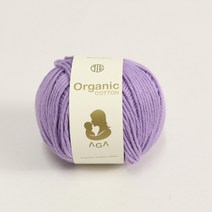 [앵콜스] 아가 오가닉코튼실 30g AGA Organic Cotton 유기농 면사 오가닉실 뜨개실 아기옷 아기양말 모자, 22 연보라