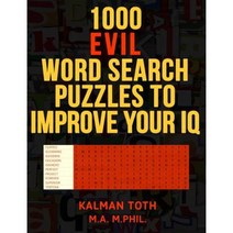 1000 Evil Word Search Puzzles to Improve Your IQ Paperback, Createspace Independent Publishing Platform