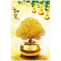 [1+1 액자증정] 톡톡 보석십자수 3D 동양시리즈 DIY 세트, 화수분, 30x40