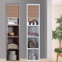 보루네오 하우스 아르메 프리웰 400 선반 롤스크린 옷장+브라운 콤비 GB1634, 화이트