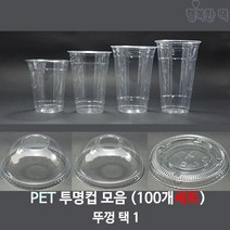 행복한팩 PET 투명컵 (100개세트) 모음 컵 뚜껑 택1 아이스컵, PET 20온스 투명컵 +평리드 뚜껑, 1개