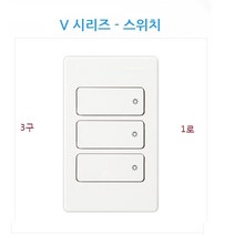 진흥전기 V series 텀블러 매입형스위치 스위치, 캡형 3구 1로