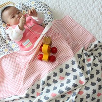뽀송아이 유아 블랭킷(안감이중 거즈면) 블랭킷, 2번 북유럽 그레이토끼