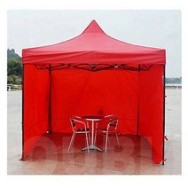 WINAIR 천막 바람막이 타프스크린 4면 세트 일반 [끈타입], 3mx2m(일반2m 2장 3m 1장 지퍼3m1장)_레드