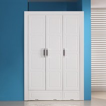 빅로드가구 NEW 에비앙 or 라이너 4자 (양복장+틈새장) 장롱세트, 04) 라이너-서랍형_화이트