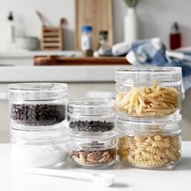 츠바메 셀러메이트 원형유리 밀폐용기(S) 1P, S3-170ml