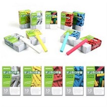 문교화학 문교/탄산분필 100개입/백묵 칠판분필 탄산칼슘분필, 노랑, 10본X10개