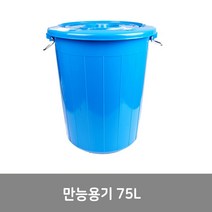 이안에다있다 만능용기 75L 쓰레기통 플라스틱 용기, 블루, 1개