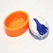 새로핸즈 비누만들기 실리콘 몰드 테두리 타원 100g, 단품