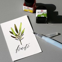로얄탈렌스 에코라인 캘리그라피 수채화 잉크 48색, 샤프론 옐로우