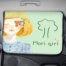 1+1 끌라로 차량용 햇빛가리개 자석형 70cm*50cm, 모리걸(C-SG08), 2개