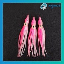 피싱파트너 꼴뚜기 루어 9cm 자작채비 문어채비(3개입), 핑크(3개입)