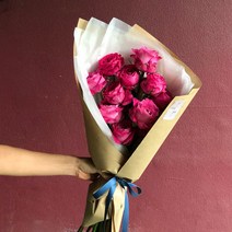 [피오니페페] 핑크 레드 장미꽃다발 올포러브 푸에고 장미꽃 장미꽃말, 푸에고(레드)