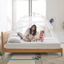 (주)금동이샵 자동팝업 모기장원터치모기장 텐트 침대 사각 캐노피, 자동팝업모기장(킹)