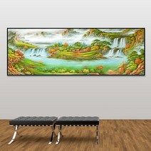 제제뉴 산수화 보석십자수 그림 벽화 사무실 인테리어 액자 집들이 개업 선물