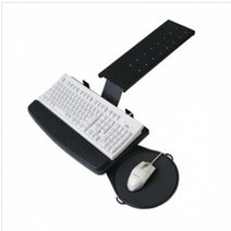 하늘컴 키보드받침대 KB200-4 마우스판일체형 책상부착형, 그레이, 1개