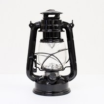 빈티지 LED 밝기조절 캠핑랜턴 + 건전지증정, 블랙(대형25cm)-노란빛