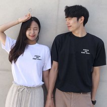 플로우핏 Focus 레터링 커플 반팔티 반팔 티셔츠