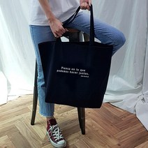 플로우핏 레터링 기념일 커플 에코백 2color