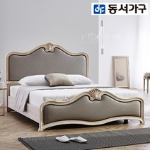 동서가구 칸느 프리미엄 빈티지 엔틱 퀸침대 프레임, 내추럴