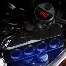 아팩스 스위치 4구 소켓 + 2USB + 볼트게이지 30V