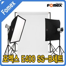 포맥스 포멕스 E400 SS-B 세트(배경세트 포함)스튜디오 조명세트, 고정식 배경세트 그레이(2.72M)