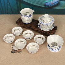 청화백자 매화 투각 다기세트 (1-1 小), 본상품선택, 1개